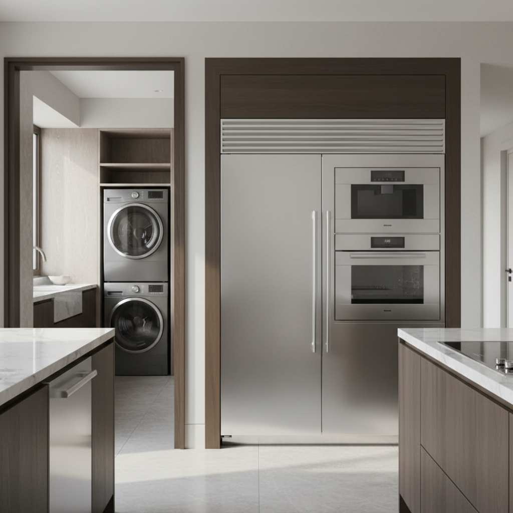 Premium household appliances in a luxury home environment